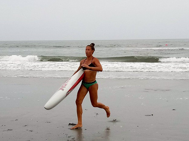 OCBP Steph Hauck competing in the Women's Long Course race.