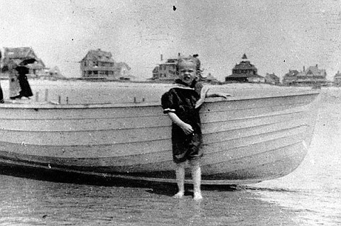 Amelia Earhart on the beach in Longport during her childhood.