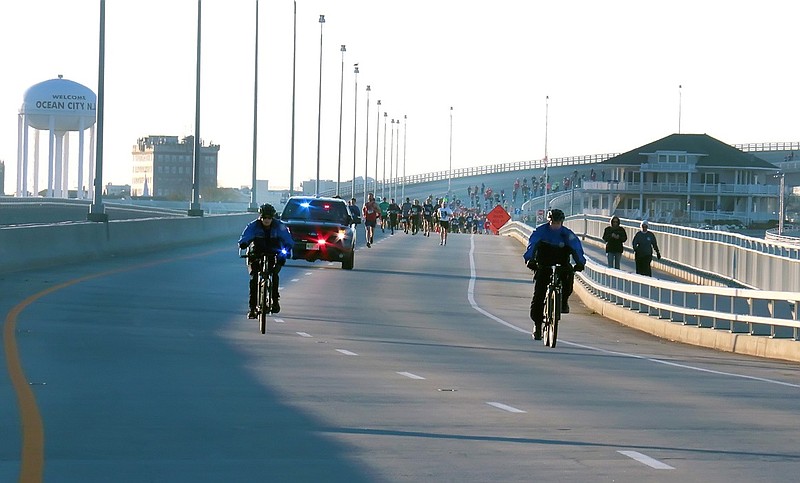 The 5-kilometer Trail of Two Cities Run covers a point-to-point course across the Route 52 causeway from Ocean City to Somers Point. 