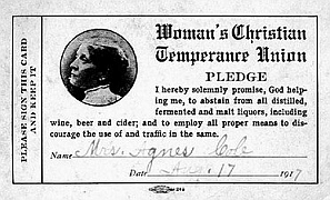 A WCTU pledge card from 1917, two years after the opening of Ocean City’s City Hall and debut of the Temperance Fountain. (Photo courtesy Woman’s Christian Temperance Union)