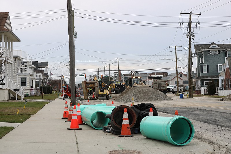 The work in front of the Intermediate School is expected to last about three weeks.