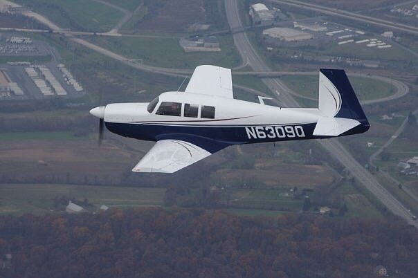 Jack Merritt’s vintage plane, affectionately known as “Matilda,” in flight. (Photo courtesy of Jack Merritt)