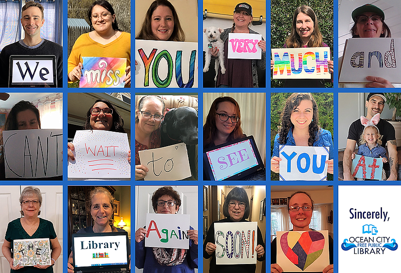 The library is closed, but there is still an abundance of materials for patrons to enjoy digitally. (Photo credit Ocean City Free Public Library) 