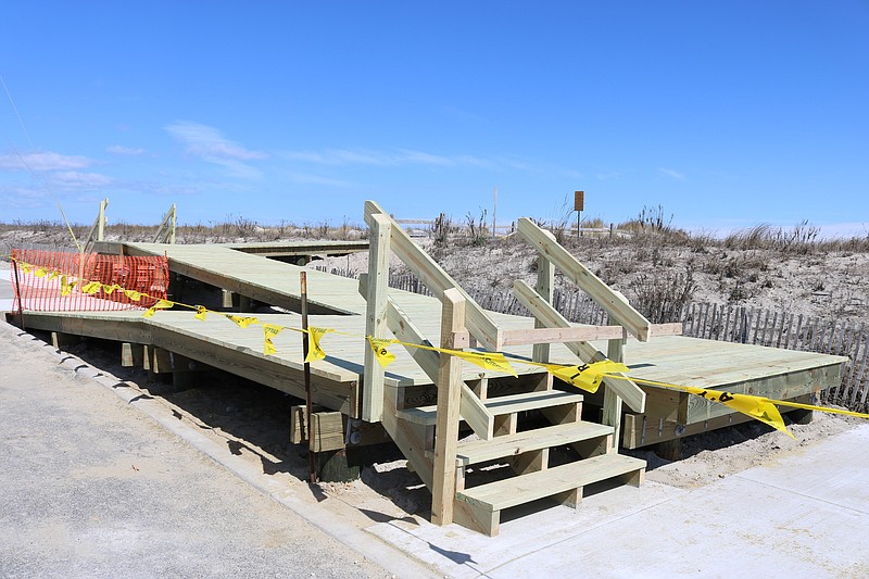 The ADA ramp at Waverly Beach is one of several projects underway to prepare for the 2020 summer season. 