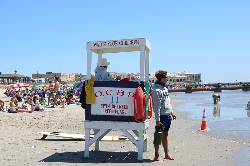 Beachgoers are urged to swim only on beaches protected by lifeguards.