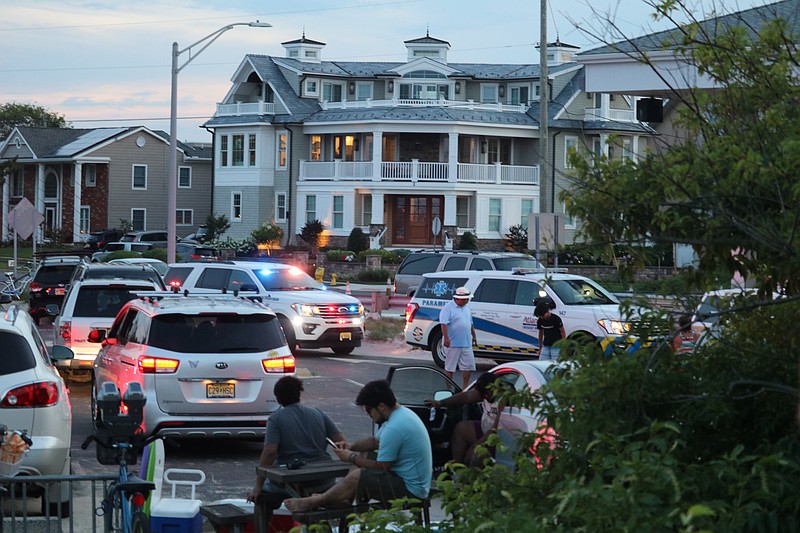 Police vehicles and other first responders mobilize in north end neighborhood.