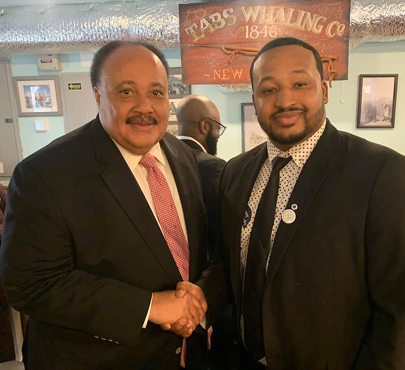 Alexander Bland (right), president of New Jersey’s NAACP, with with Martin Luther King III (Photo credit: (Frontrunnernewjersey.com)