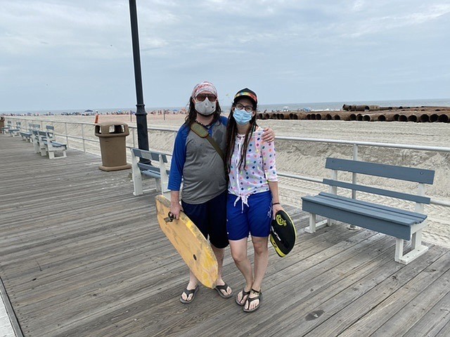 Robert Brown and girlfriend, Adelaide Alfieri, both of Haddon Township in Camden County, cut their day trip short due to the storm.