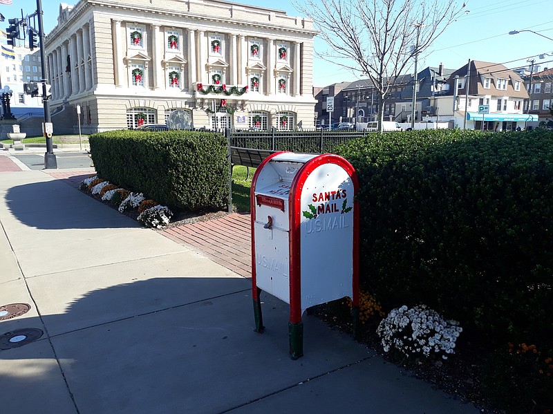 Santa's Mailbox stands at the corner of Ninth Street and Asbury Avenue close to City Hall.