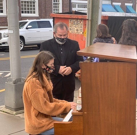 Anna Wisnefski, 12, of Ocean City, performs "Silent Night."