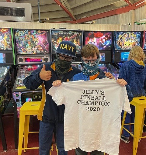 Rob Malfitano, 13, left, of Ocean City, hosts a fundraiser to help children with cleft palates. He stands next to fourth-grader and champion, Jack Wheeler. (Photo courtesy of the Malfitano family)