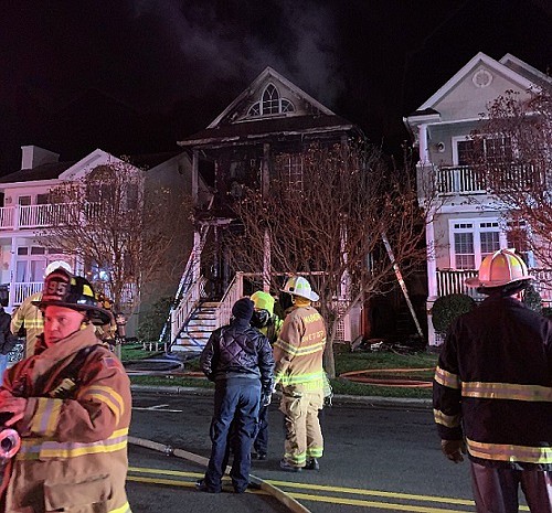 Firefighters extinguished a blaze at a home on Asbury Avenue. 