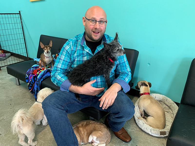 Richy Leis, co-owner of Comic Cure, says his comedy show featuring shelter pets is his favorite to do. (Photo courtesy Richy Leis)