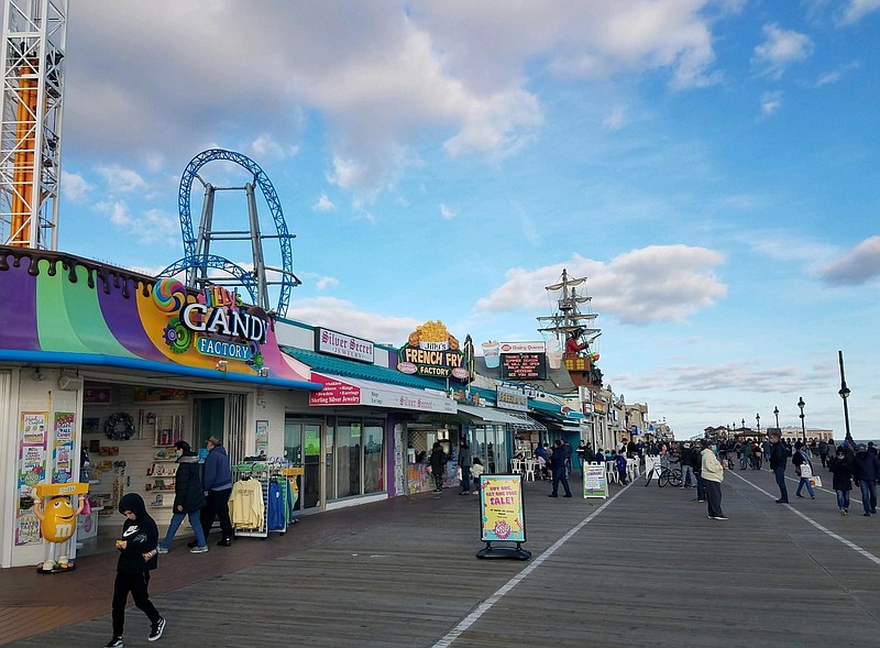 People flock to the Boardwalk on a busy  New Year's Day weekend. (Photo courtesy of Jody Levchuk)