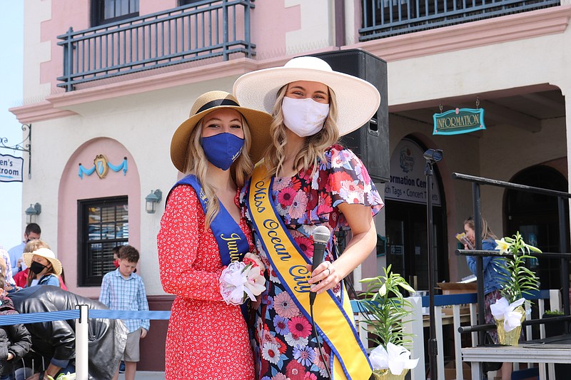 Junior Miss Ocean City Natalie Argento and Miss Ocean City Mary Grace Jamison pose for a photo.