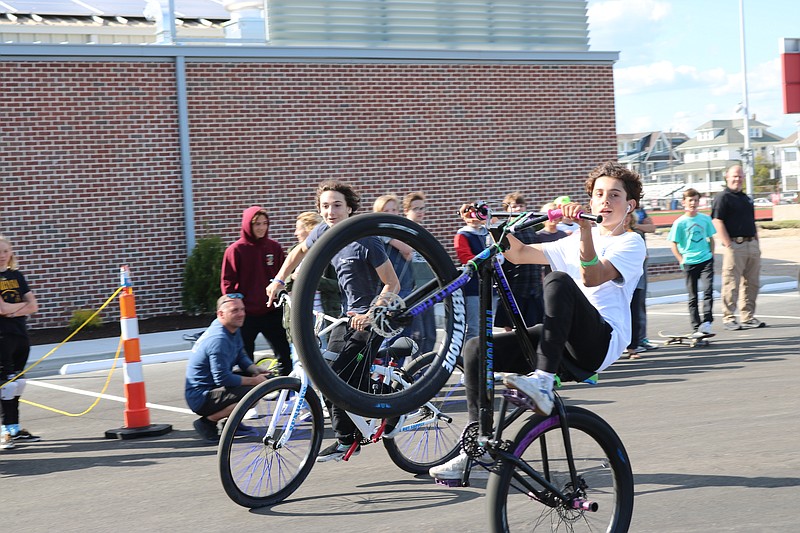 The bike rally in May of 2021 gave the community a glimpse at some of the teens and their bike tricks.