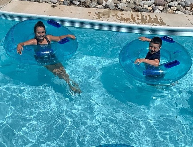 Alexandria Ruano and her baby brother, Luca, enjoy swimming, rides and the beach. 