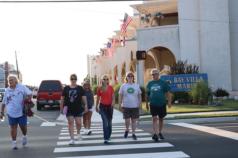 Pedestrians are safer when using marked crosswalks.