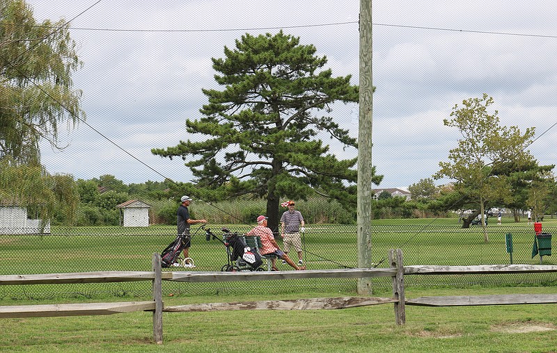 The mesh netting is visible from Bay Avenue.