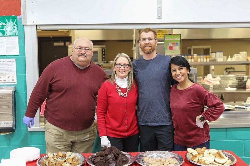 Dale Braun, at left, during a school bake sale. (Photo courtesy of Dale Braun)