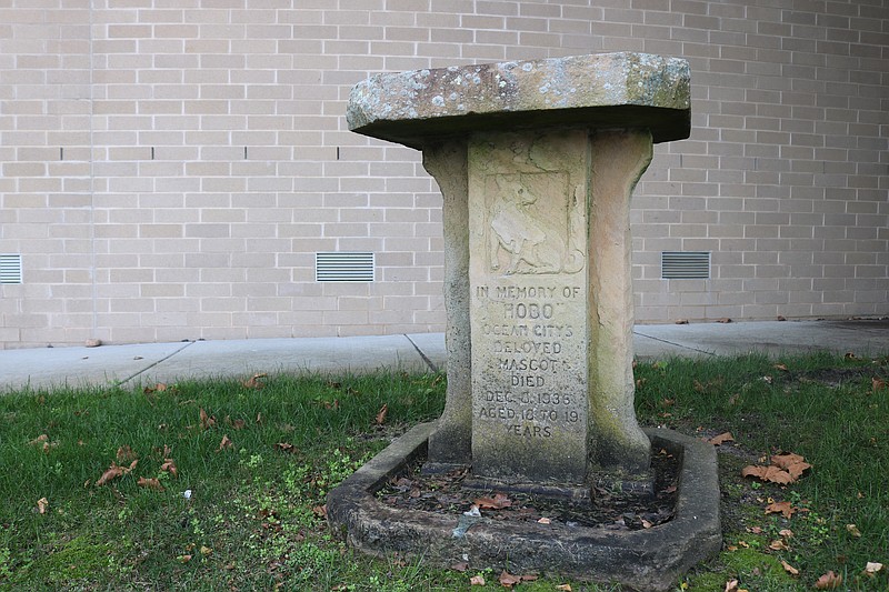 A monument on the grounds of the Community Center at 1735 Simpson Ave. pays tribute to Hobo, "Ocean City's Beloved Mascot."