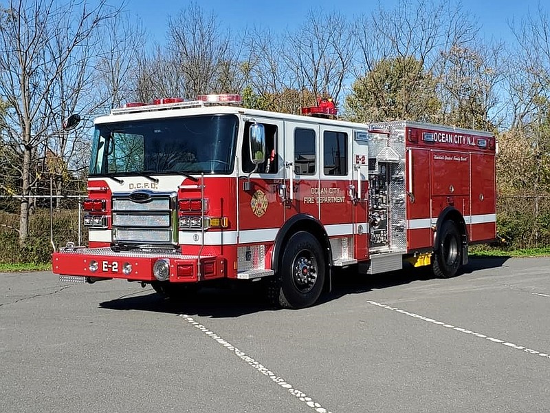 The fire truck is a new addition to the department's fleet, replacing one that was deteriorating. (Photo courtesy of the Ocean City Firefighters Association)