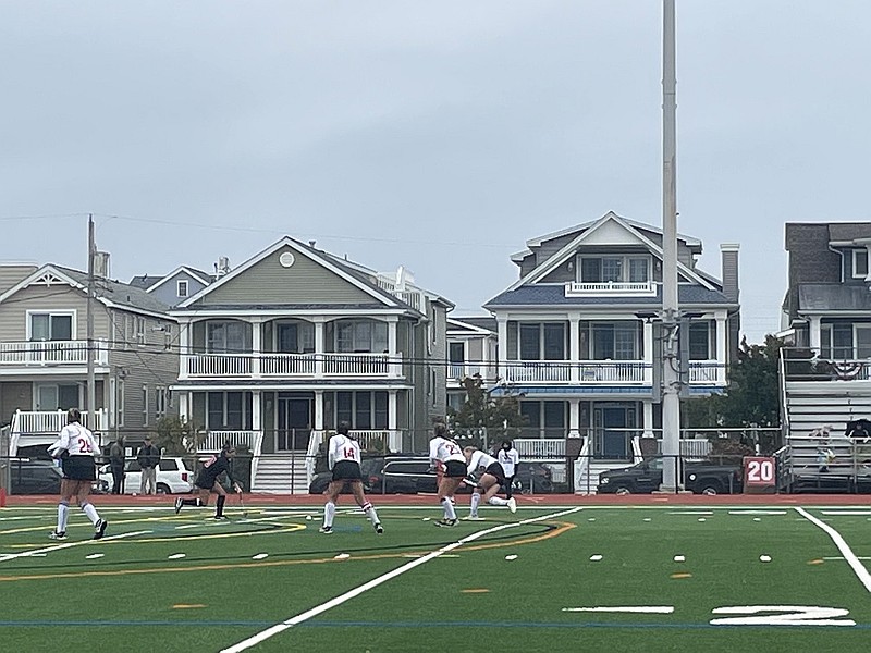 Ocean City lines up for a penalty corner opportunity.