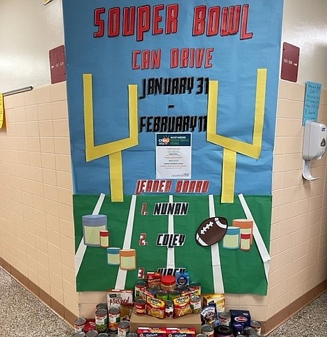 Students are collecting food for the Community Food Bank of N.J. (Photo courtesy of JASM Consulting)