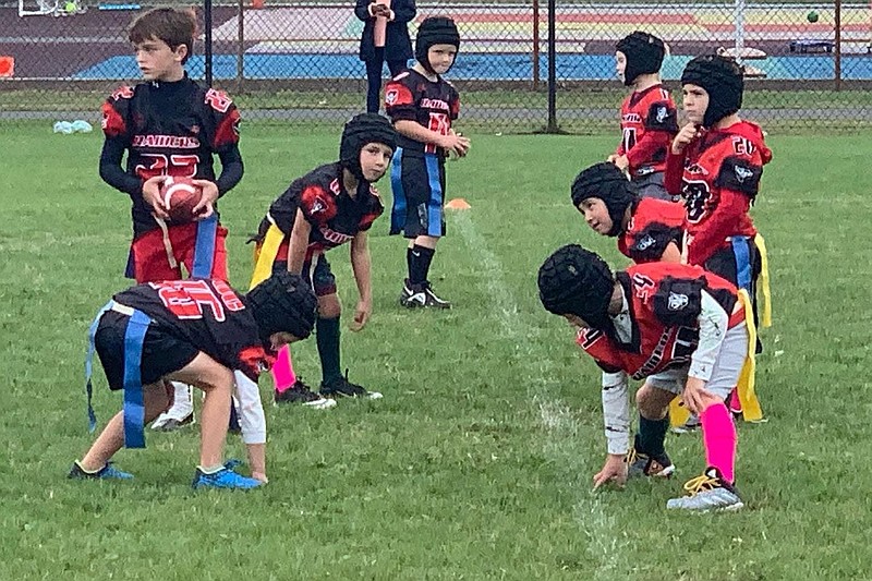 The league is open to boys and girls, kindergarten through 8th grade. (Photo courtesy of Ocean City Jr. Raiders Football and Cheer Facebook page)