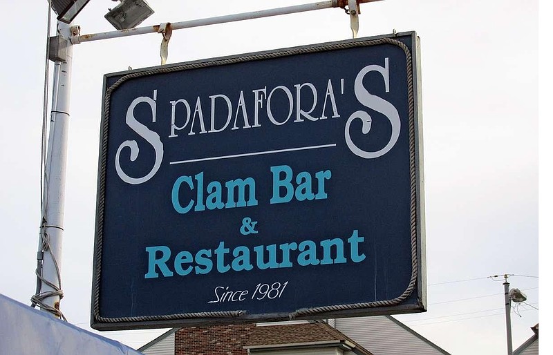 The sign notes that Spadafora's Restaurant &amp; Clam Bar was established in 1981.