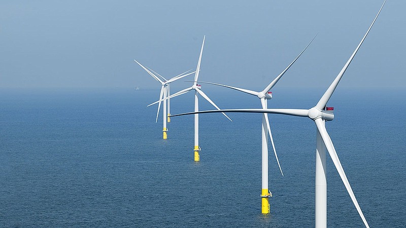 This image depicts what the towering wind turbines would have looked like off the South Jersey coast. (Courtesy of Orsted)