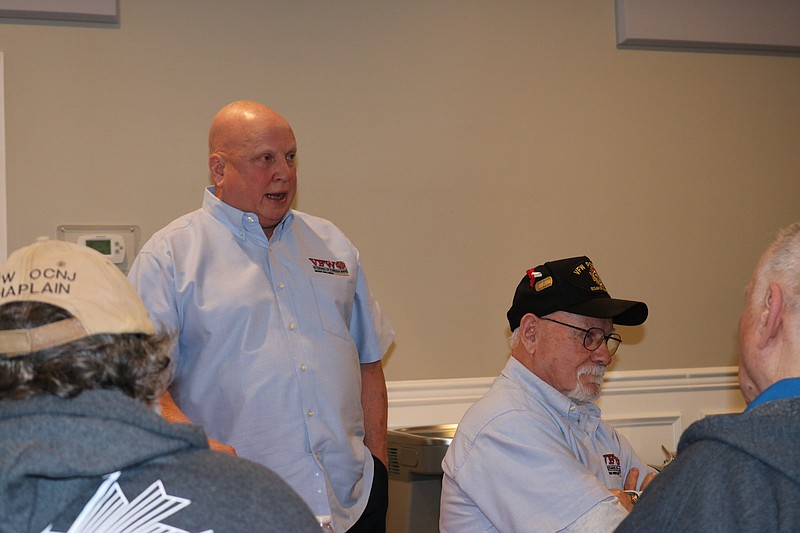 VFW Post 6650 Post Commander Mike Morrissey thanks the mayor for what his administration has done for the veterans.