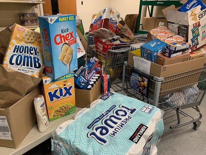 Everything from cereal to paper products is donated each year.