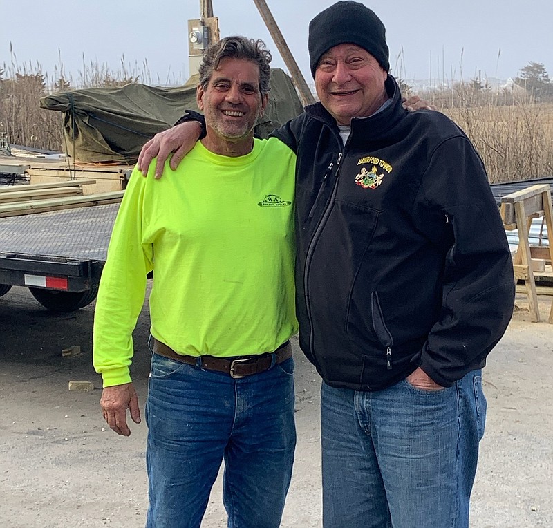 Wayne Yarusi, left, with Steve Sinibaldi on March 18. 