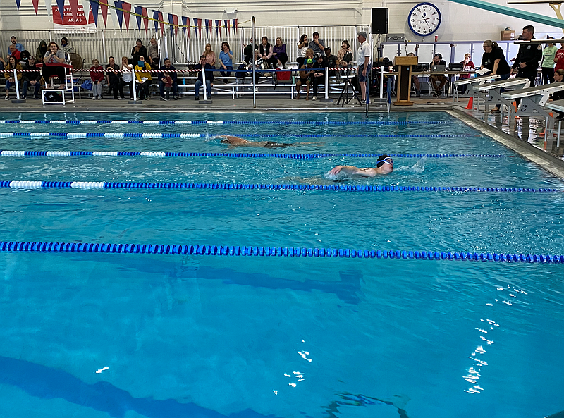 Swimmers showcase their athletic talents for a crowd during the Special Olympics Area 8 meet in 2022. (Photos courtesy of Ocean City)