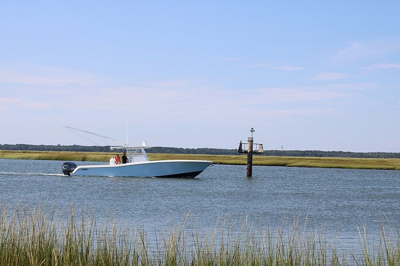 A boat passes through the Intracoastal Waterway in Sea Isle City.