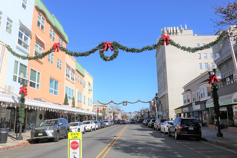 The downtown is decked out in holiday decorations each year. 