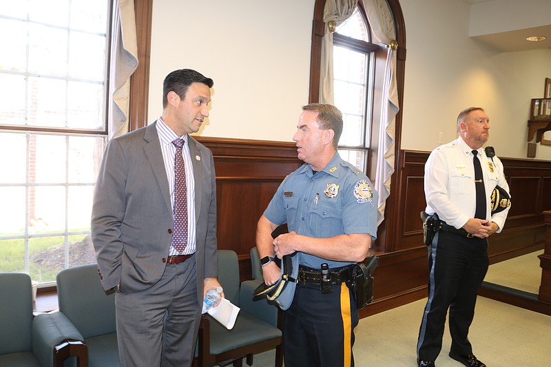 State Sen. Michael Testa, left, and Ocean City Police Chief Jay Prettyman are among the officials participating in the roundtable discussion.