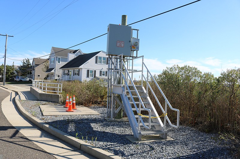 More stormwater pumping stations, like this one at the intersection of Waterview Boulevard and Westminster Lane, are planned for the second phase of Merion Park's flood-protection project.