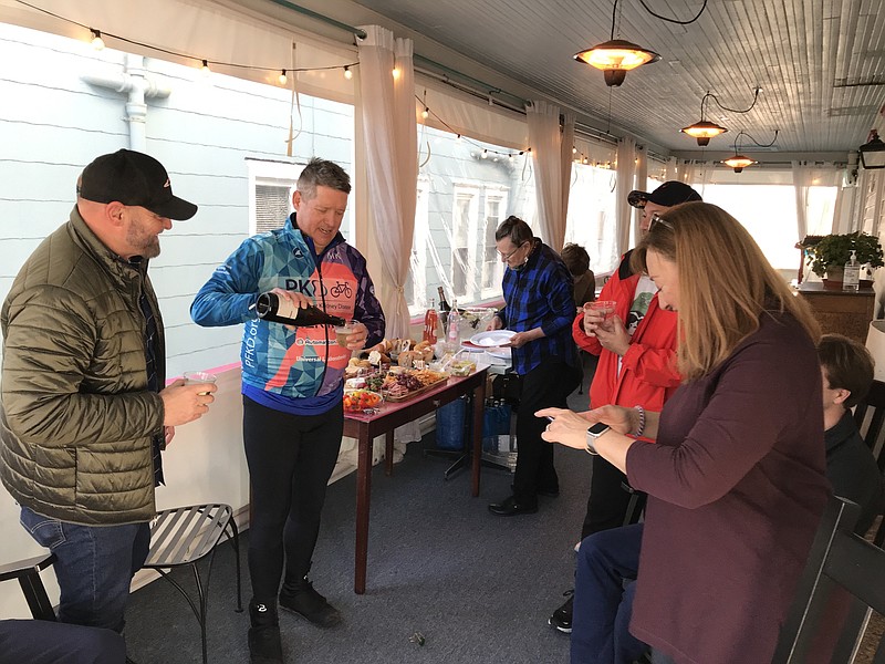 Family and friends with Will to a celebratory toast. (Photo courtesy of the Scarborough Inn)