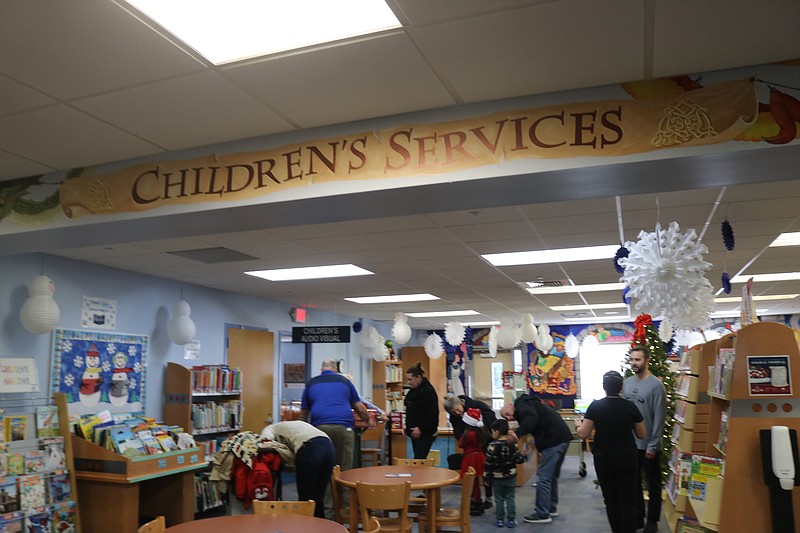 The children's section is popular for families.