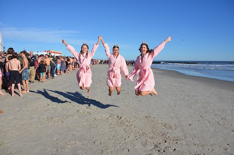 Pageant queens from left, Little Miss Ocean City Lyla Clark, Junior Miss Antonella DiAntonio and Miss Ocean City Grace Oves get into the spirit of the day. (Photo courtesy of Donna Oves)