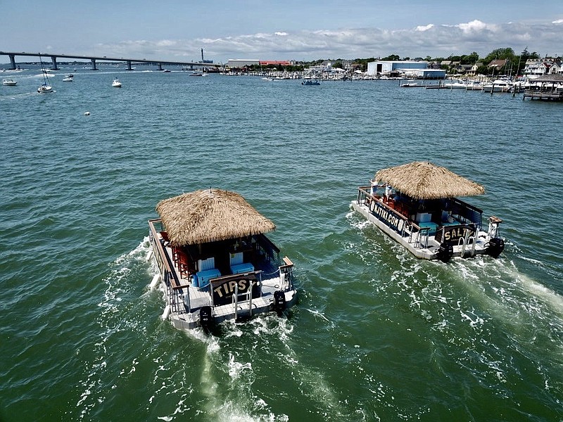 There are several Tiki boats courtesy of Pau Hana Tiki Tours.