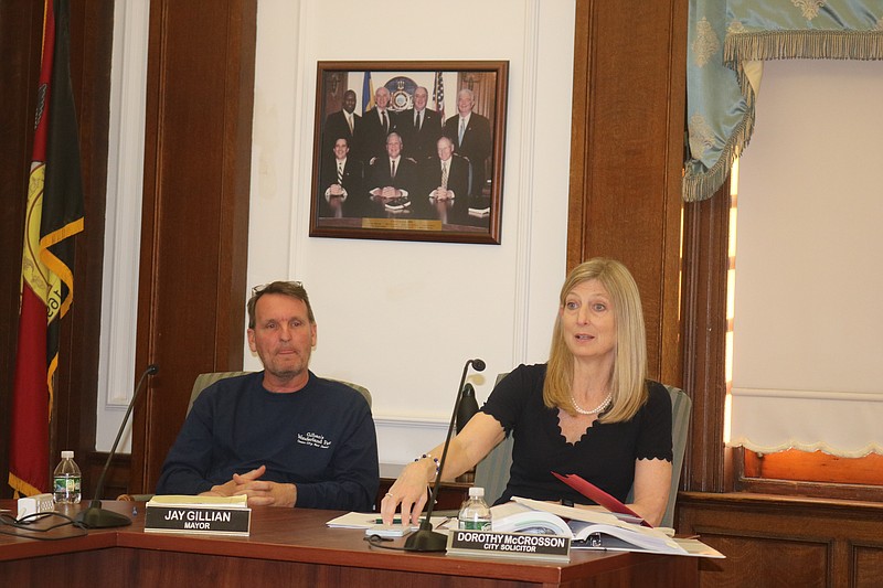 City Solicitor Dorothy McCrosson, shown here during the April 13 Council meeting, said the Seaspray's condo association may pursue a number of options.