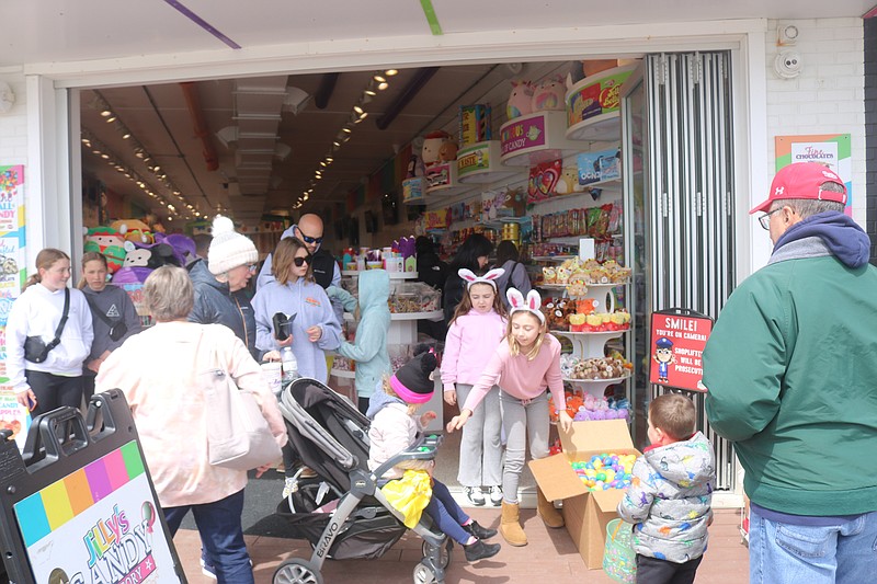 Jilly’s Candy Factory is a popular spot for egg giveaways during the 2023 Great Egg Hunt.