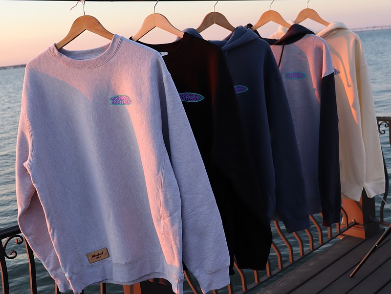 WoodLuck crew necks are thick and soft and feature the thin label made from a thin piece of wood. 