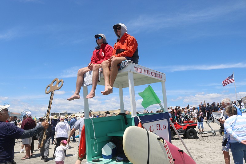 Lifeguards begin their season on watch at Ninth Street beach.