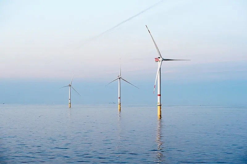 This rendering depicts what some of the wind turbines would look like off the South Jersey coast. (Courtesy of Ocean Wind 1)