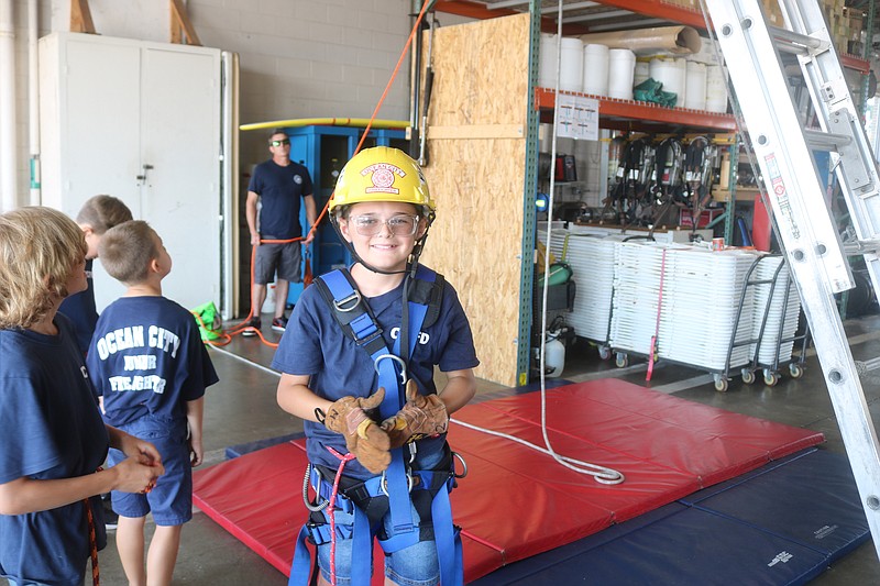 Nathan Gabriel, of Ocean City, is ready for the day's adventures.