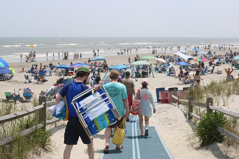 The beaches draw big crowds for the holiday weekend in Sea Isle.